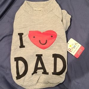 I LOVE DAD SIZE M DOG SHIRT